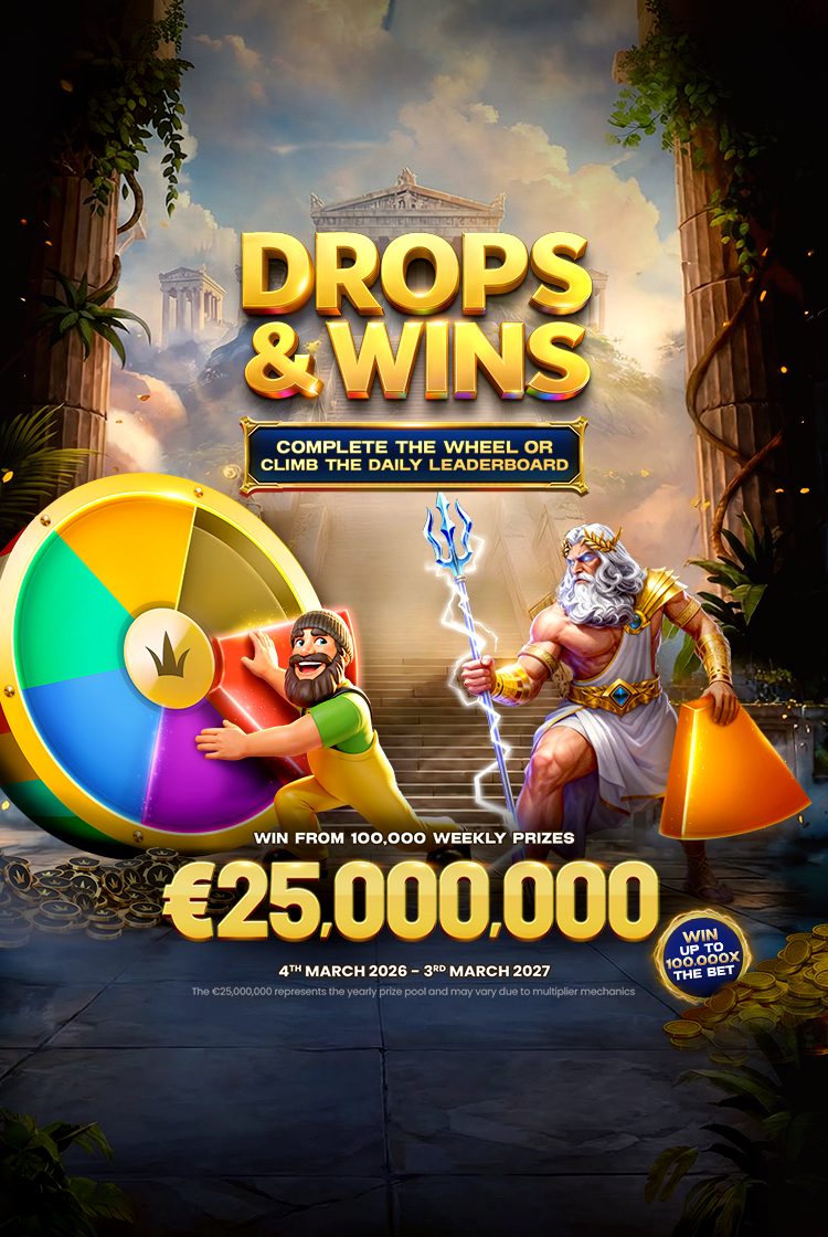 Drops and Wins mobile banner